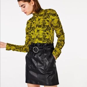 Zara Faux Leather Skirt with Belt
